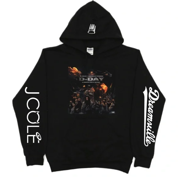 Sweaters J Cole X Dreamville Dday Gangsta Grillz Hoodie New S5xl